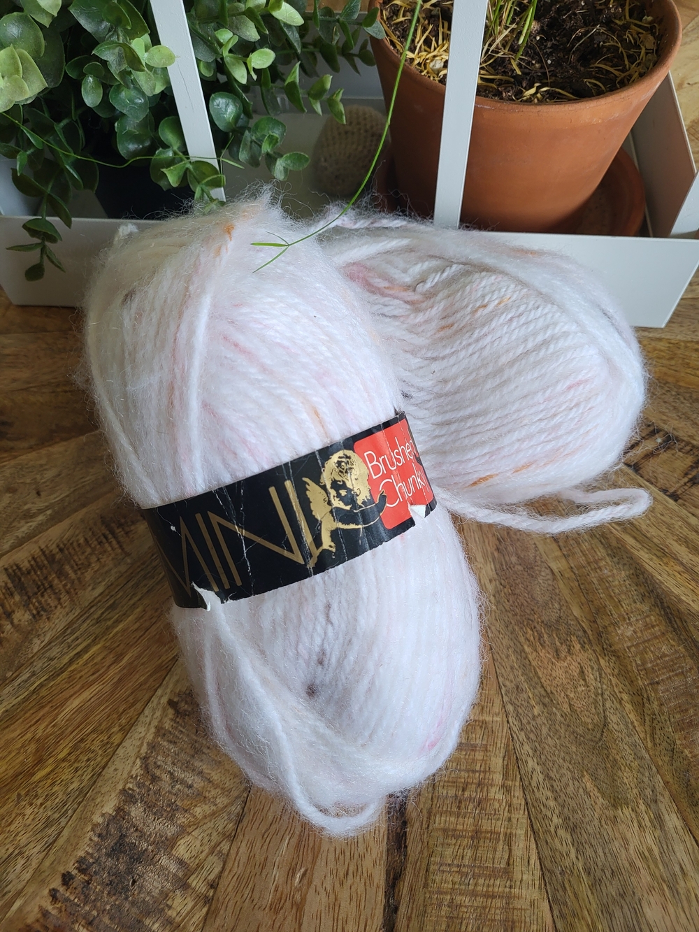 Sirdar Chunky Gemini Yarn Variegated Creamy Pinks, Lot Of 2, 100g Ea